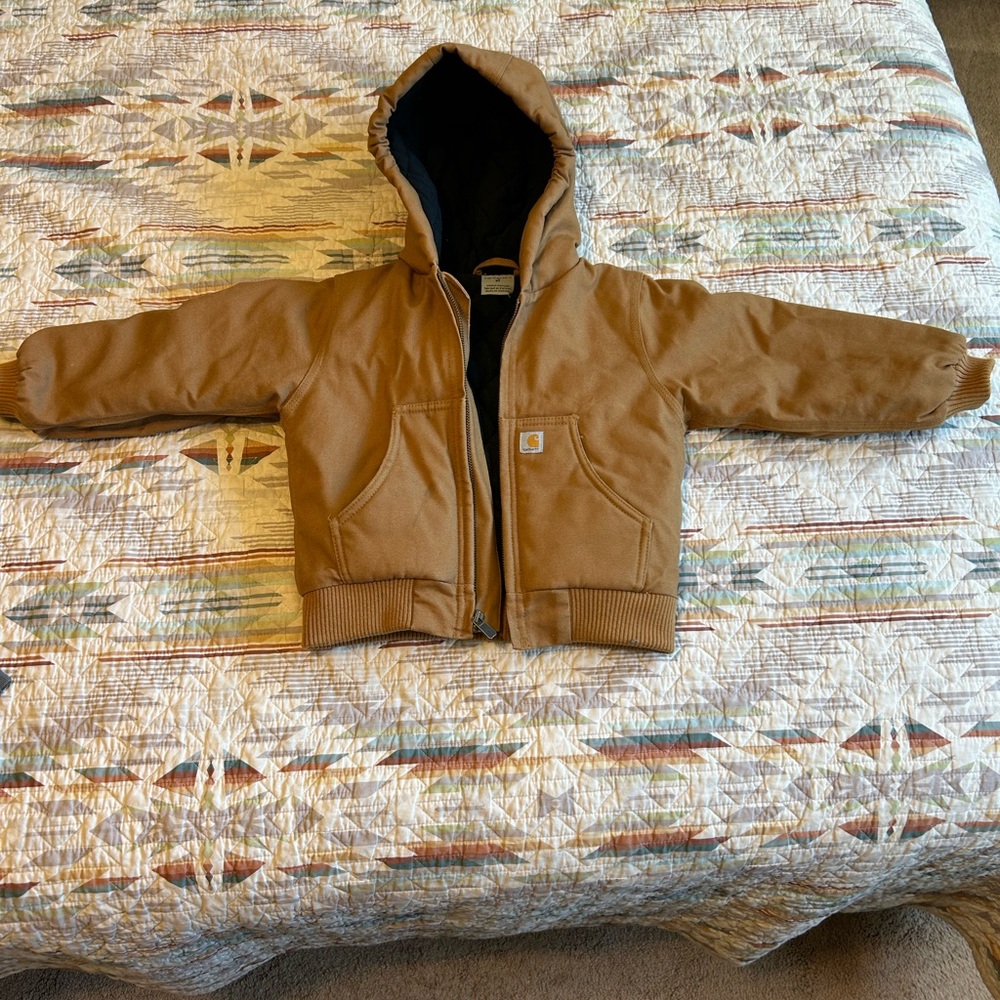 Carhartt Tan Hooded Jacket size 3T